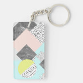 Geometrisch Abstract Scandi-ontwerp Sleutelhanger (achterkant)