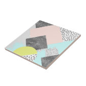 Geometrisch Abstract Scandi-ontwerp Tegeltje (Zijkant)