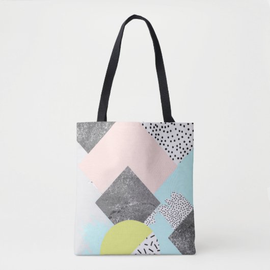 Geometrisch Abstract Scandi-ontwerp Tote Bag (Voorkant)