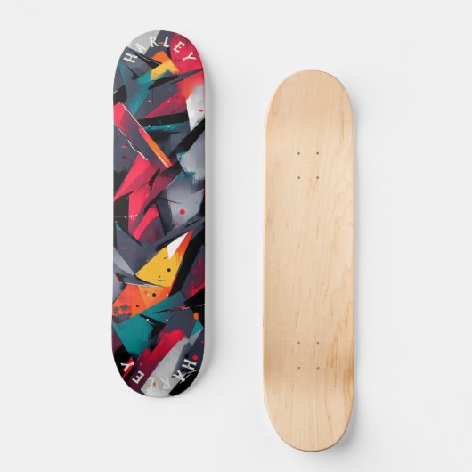 Geometrisch Abstract skateboard - Bold Modern Art (Voorkant)