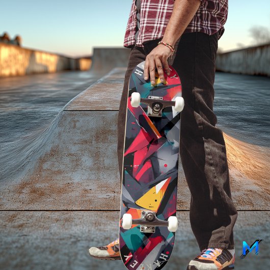 Geometrisch Abstract skateboard - Bold Modern Art