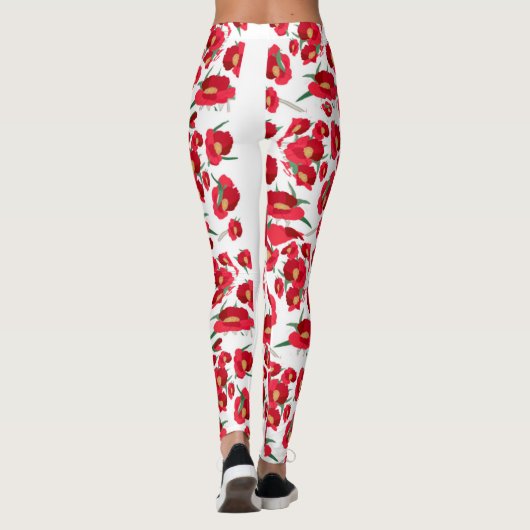 Geometrisch Abstract Starburst Floral-geïnspireerd Leggings (Achterkant)