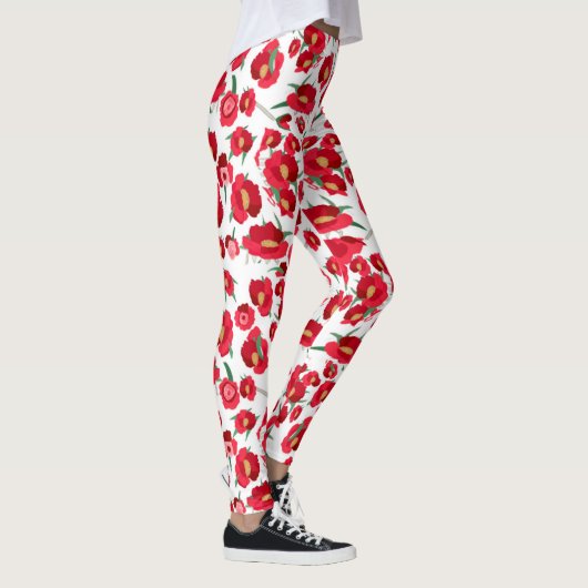 Geometrisch Abstract Starburst Floral-geïnspireerd Leggings (Rechts)