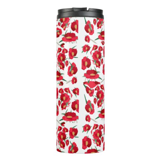 Geometrisch Abstract Starburst Floral-geïnspireerd Thermosbeker (Achterkant)