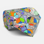 Geometrisch abstract stropdas (Opgerold)