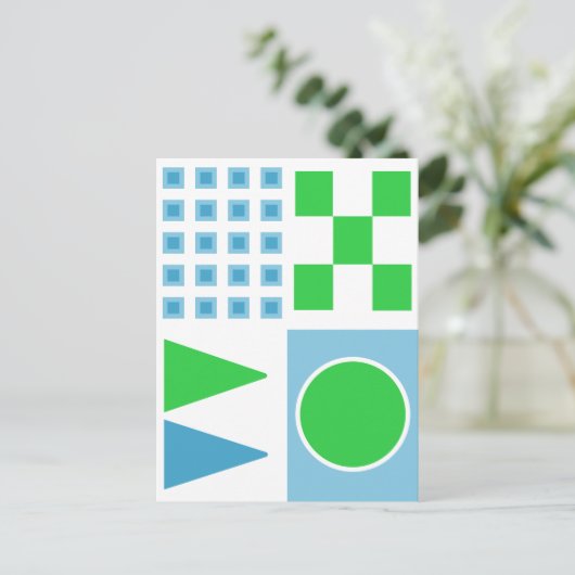 Geometrisch Abstract Tegel ontwerp Briefkaart (Staand voorkant)