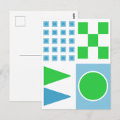 Geometrisch Abstract Tegel ontwerp Briefkaart (Voorkant / Achterkant)