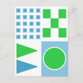 Geometrisch Abstract Tegel ontwerp Briefkaart (Voorkant)