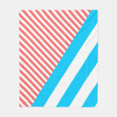 geometrisch, abstract, textuur, patroon, rood, bla fleece deken (Voorkant)