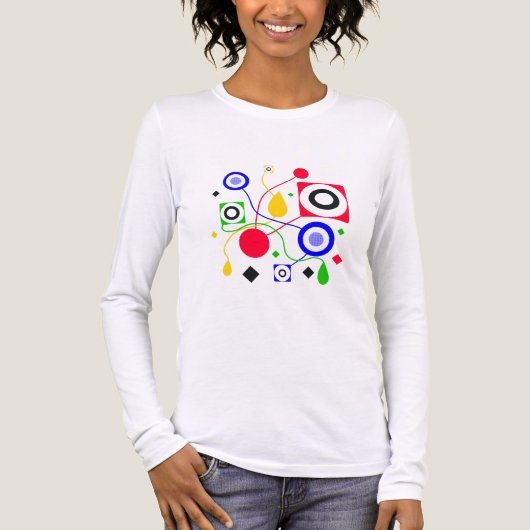 Geometrisch abstract Tri-Blend shirt (Voorkant volledig)