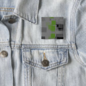 Geometrisch Abstract Vierkante Button 5,1 Cm (In situ)