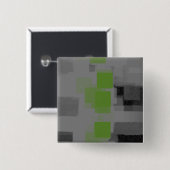Geometrisch Abstract Vierkante Button 5,1 Cm (Voorkant /achterkant)