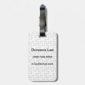 Geometrisch Abstract vloerontwerp Bagagelabel (Achterkant verticaal)