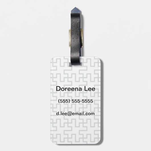 Geometrisch Abstract vloerontwerp Bagagelabel (Achterkant verticaal)