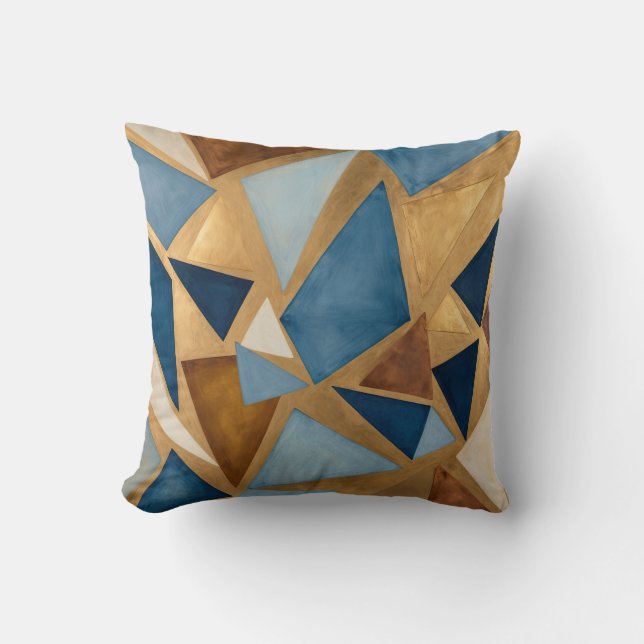 geometrisch abstract voor blues en metal kussen (Voorkant)