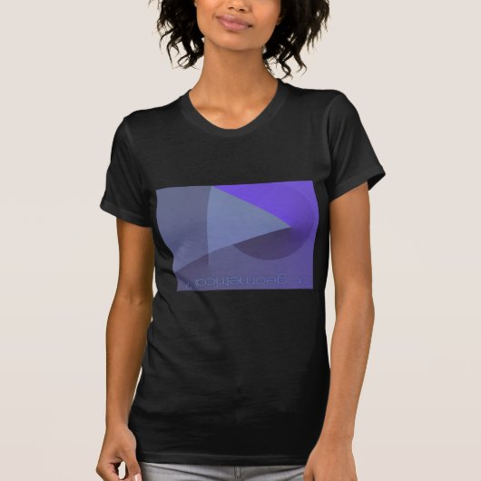 Geometrisch? Abstract vrouwelijke zwarte t-shirt (Voorkant)