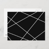 Geometrisch abstract - wit en zwart. briefkaart (Voorkant / Achterkant)