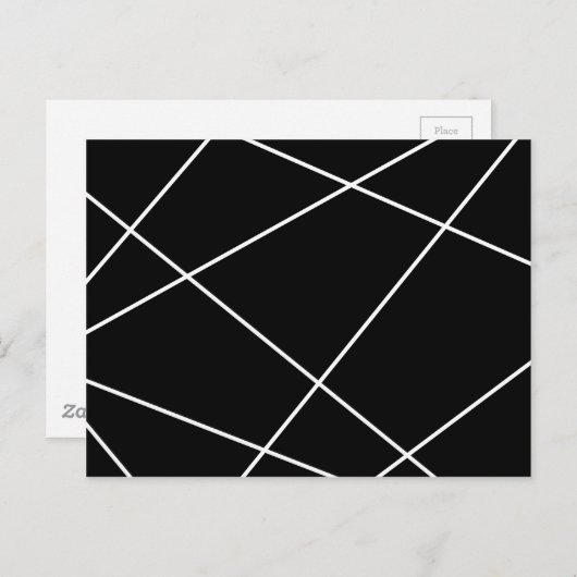 Geometrisch abstract - wit en zwart. briefkaart (Voorkant / Achterkant)