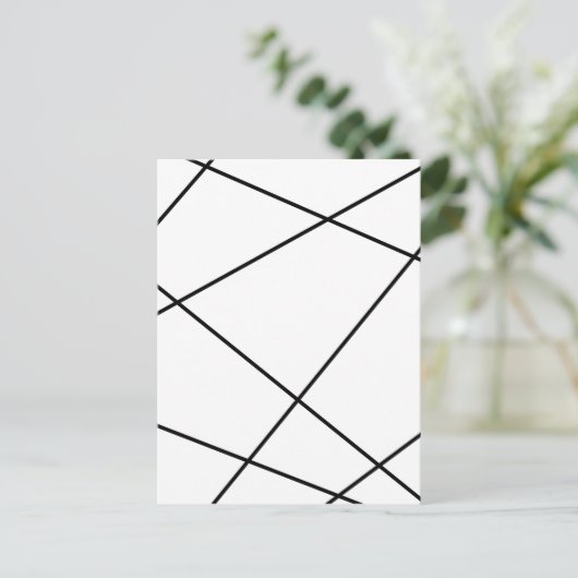 Geometrisch abstract - wit en zwart. briefkaart (Staand voorkant)