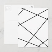 Geometrisch abstract - wit en zwart. briefkaart (Voorkant / Achterkant)