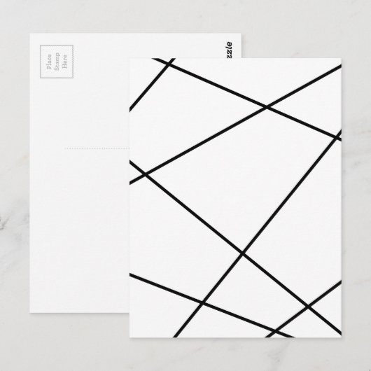 Geometrisch abstract - wit en zwart. briefkaart (Voorkant / Achterkant)