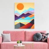Geometrisch Abstract zuidwestelijke bergen Canvas Afdruk (Insitu (Woonkamer))