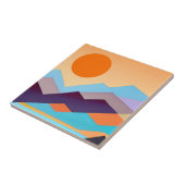 Geometrisch Abstract zuidwestelijke bergen Tegeltje (Zijkant)