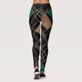 Geometrisch, abstract, zwart leggings (Achterkant)