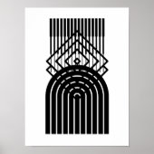 Geometrisch Abstract Zwart Mid Century Contemporar Poster (Voorkant)
