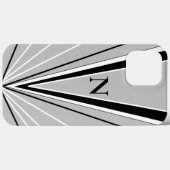 Geometrisch Abstract zwart wit monogram Case-Mate iPhone Case (Achterkant (horizontaal))