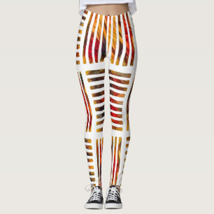 Geometrisch Abstracte bandpatroon Leggings