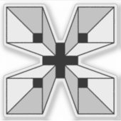 Geometrisch Abstracte Letter X Monogram Sticker (Voorkant)