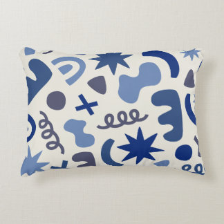 Geometrisch accentkussen – Chic Blue Abstract Desi Accent Kussen