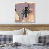 Geometrisch Afbeelding, mimbres Pottery Design Canvas Afdruk (Insitu (Slaapkamer))