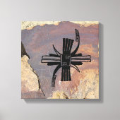 Geometrisch Afbeelding, mimbres Pottery Design Canvas Afdruk (Voorkant)