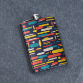 Geometrisch afgerond rechthoekpatroon heupfles