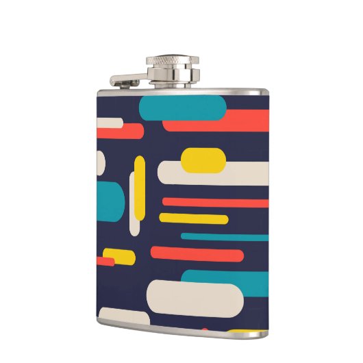 Geometrisch afgerond rechthoekpatroon heupfles (Links)