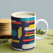 Geometrisch afgerond rechthoekpatroon koffiemok