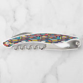 Geometrisch afgerond rechthoekpatroon kurkentrekker (Achterkant)