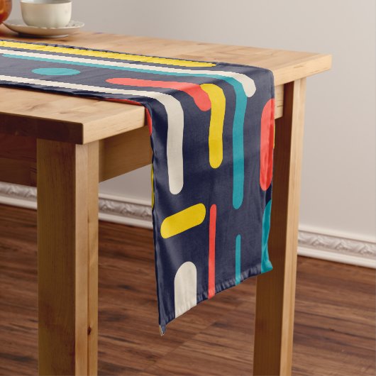 Geometrisch afgerond rechthoekpatroon lange tafelloper (Voorbeeld)