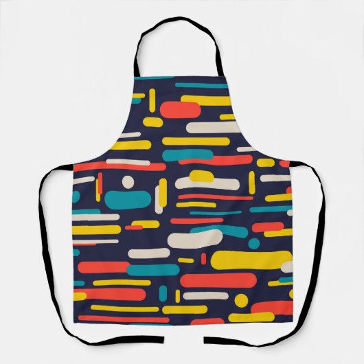 Geometrisch afgerond rechthoekpatroon schort (Voorkant)