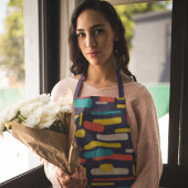 Geometrisch afgerond rechthoekpatroon schort