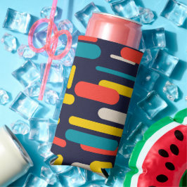 Geometrisch afgerond rechthoekpatroon seltzer blikjeskoeler