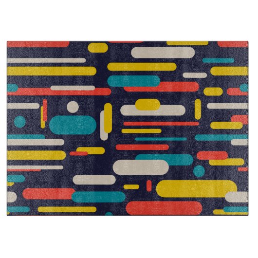 Geometrisch afgerond rechthoekpatroon snijplank (Voorkant)