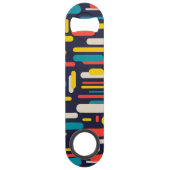 Geometrisch afgerond rechthoekpatroon speed flessenopener (Achterkant)