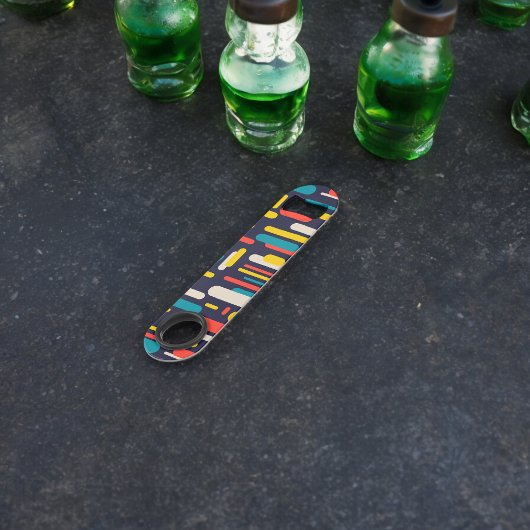 Geometrisch afgerond rechthoekpatroon speed flessenopener