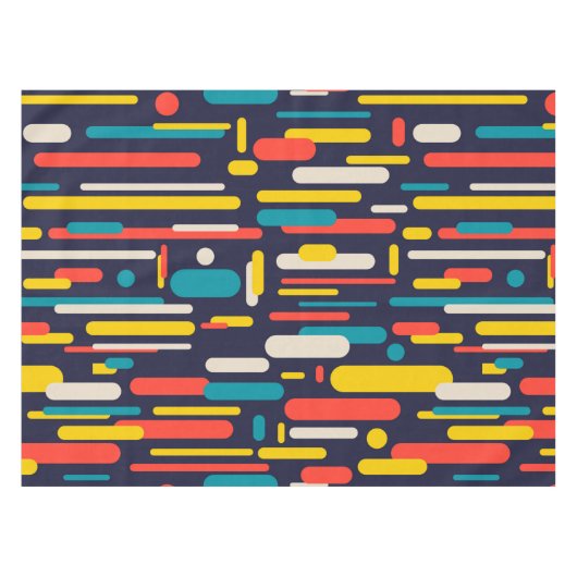 Geometrisch afgerond rechthoekpatroon tafelkleed (Voorkant (Horizontaal))