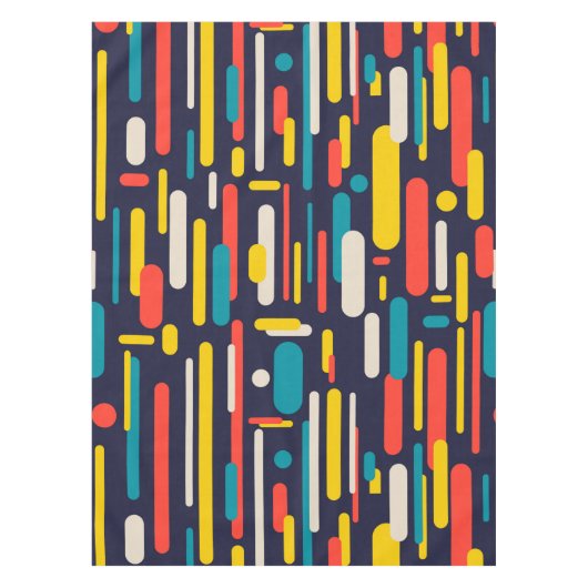 Geometrisch afgerond rechthoekpatroon tafelkleed (Voorkant)