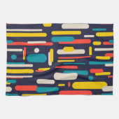 Geometrisch afgerond rechthoekpatroon theedoek (Horizontaal)