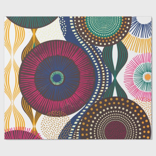 Geometrisch Afrikaans ontwerp Cadeaupapier (Vlak)